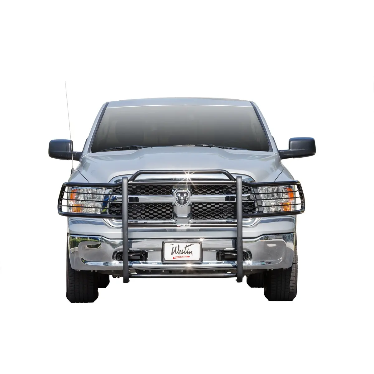 40-3555  -  Sportsman Grille Guard; Black; Steel; Double Hood Bar; 1