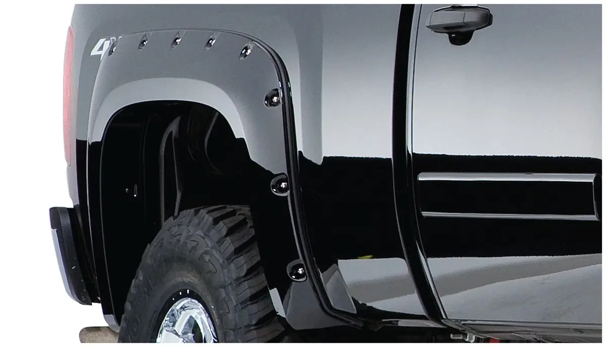 40092-02  -  Pocket/Rivet Style Fender Flares Black Smooth Finish 2-Piece Rear 1