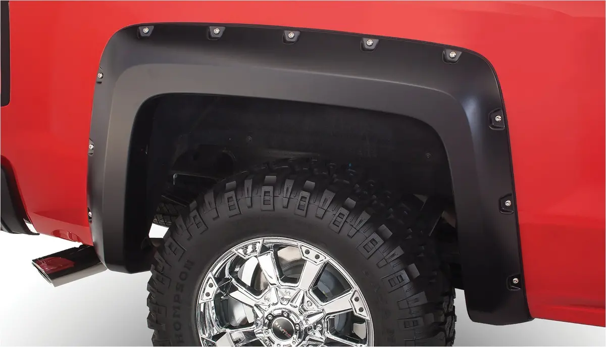 40120-02  -  Pocket/Rivet Style Fender Flares Black Smooth Finish 2-Piece Rear 1