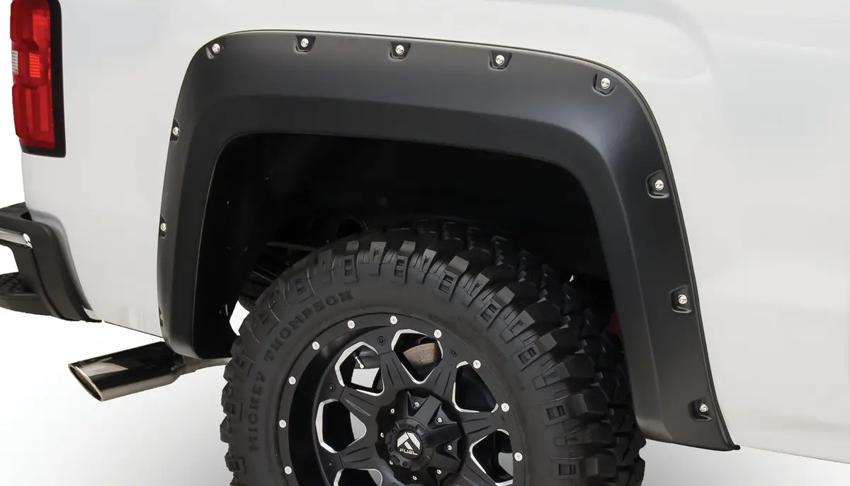 40122-02  -  Pocket/Rivet Style Fender Flares Black Smooth Finish 2-Piece Rear 1