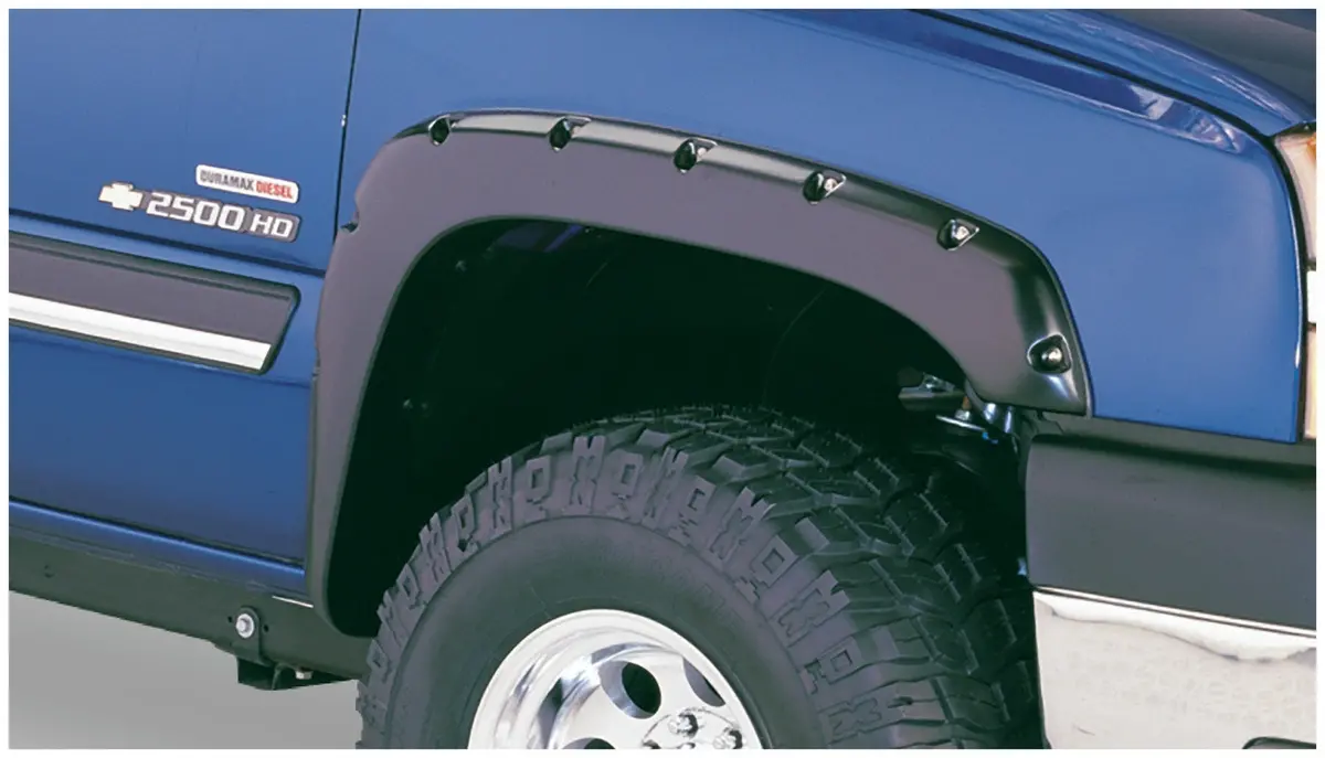 40990-02  -  Pocket/Rivet Style Fender Flares Black Smooth Finish 4-Piece Set 1