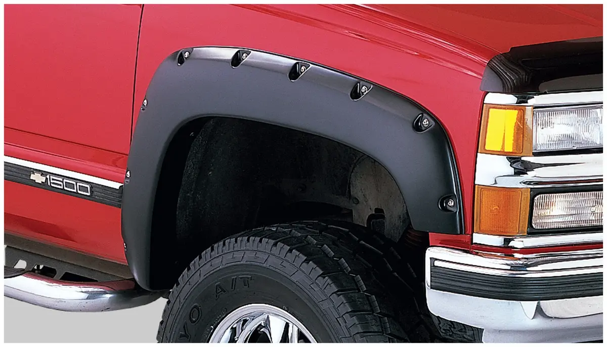 40937-02  -  Pocket/Rivet Style Fender Flares Black Smooth Finish 4-Piece Set 1