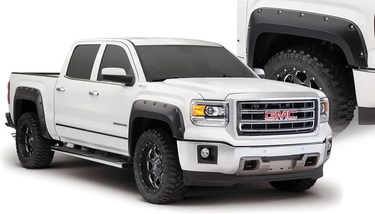 40974-02  -  Pocket/Rivet Style Fender Flares Black Smooth Finish 4-Piece Set 1
