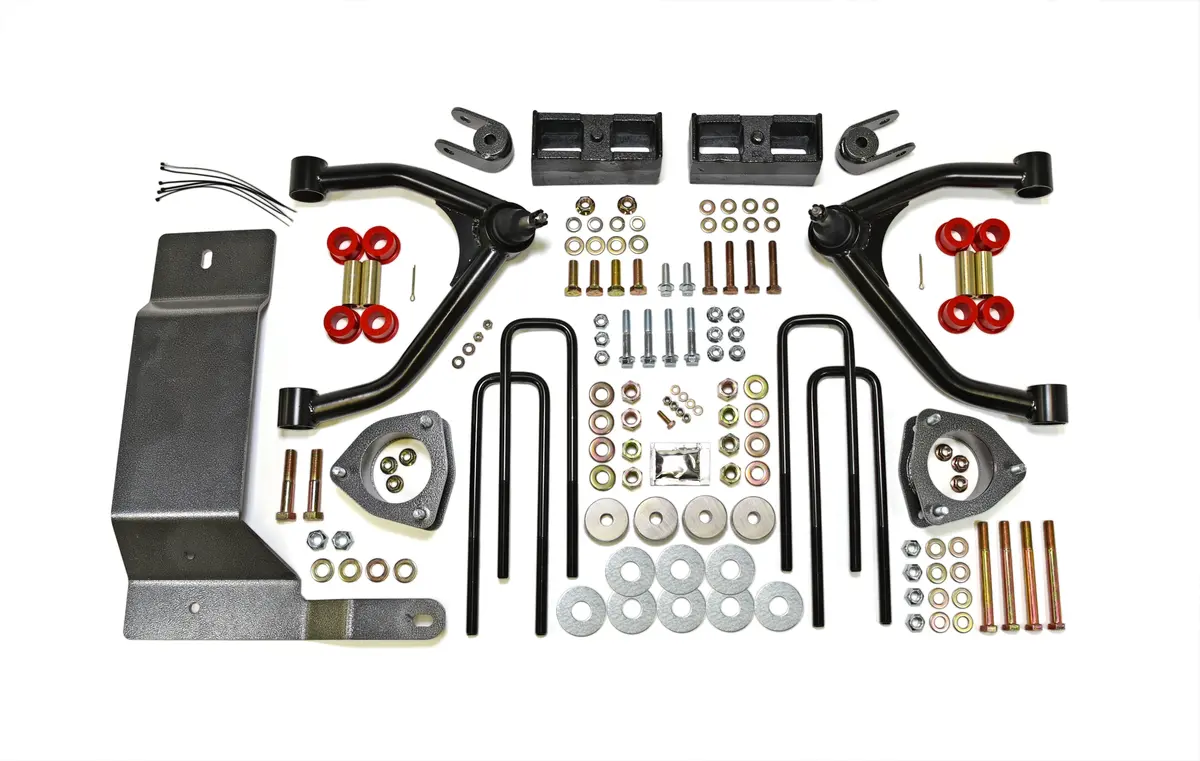 G40sl2 - 4 In Front Lift 1-3/4 In Rear Lift W/O Shock Absorbers In Kit Black 1