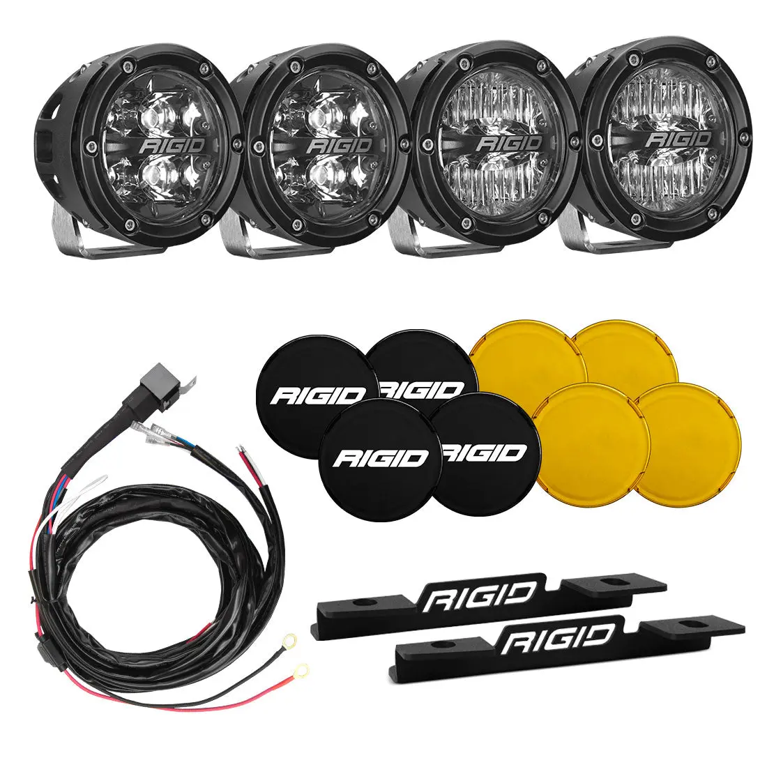 46722  -  2021 Bronco A-Pillar Light Kit With A Set Of 360 Spot And A Set 360 Drive Lights 1