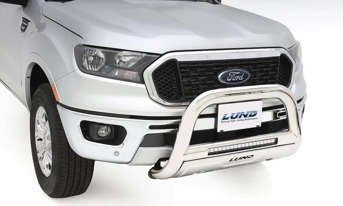 Bull Bar With Led Light Bar - Stainless Steel 1