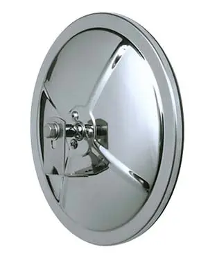 48602  -  6" Stainless Steel Convex Mirror Reduces Blind Spots. L-Bracket Included 1