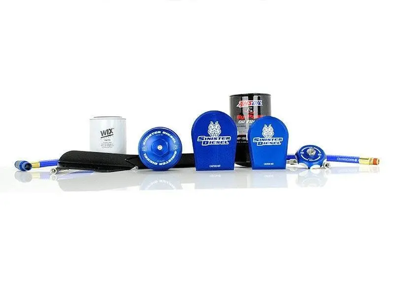 Sinister Diesel 03-07 Ford 6.0L Oil Filter & Coolant Filtration System 1