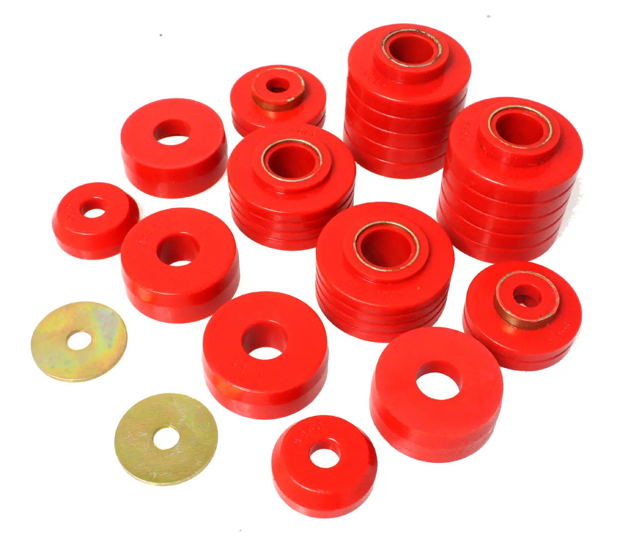 4.4107R  -  Body Cab Mount Set; Red; Performance Polyurethane; 1