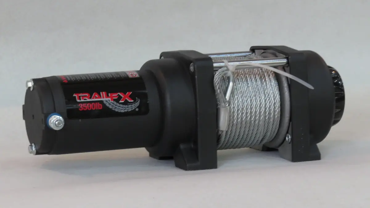 W35b  -  Atv/Utv Mounted 250A 3500 Lb Cap 3/16 X 50 Ft Steel Cable 4-Way Roller Fairlead 1