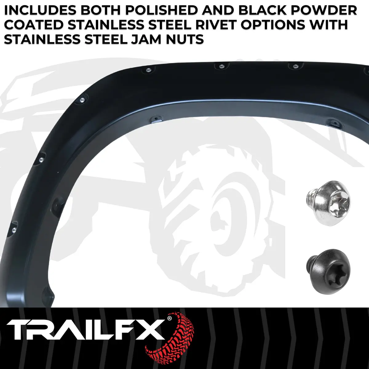 Tft3001s  -  With Polished Stainless And Black Steel Rivets/ Stainless Hardware Kit 1