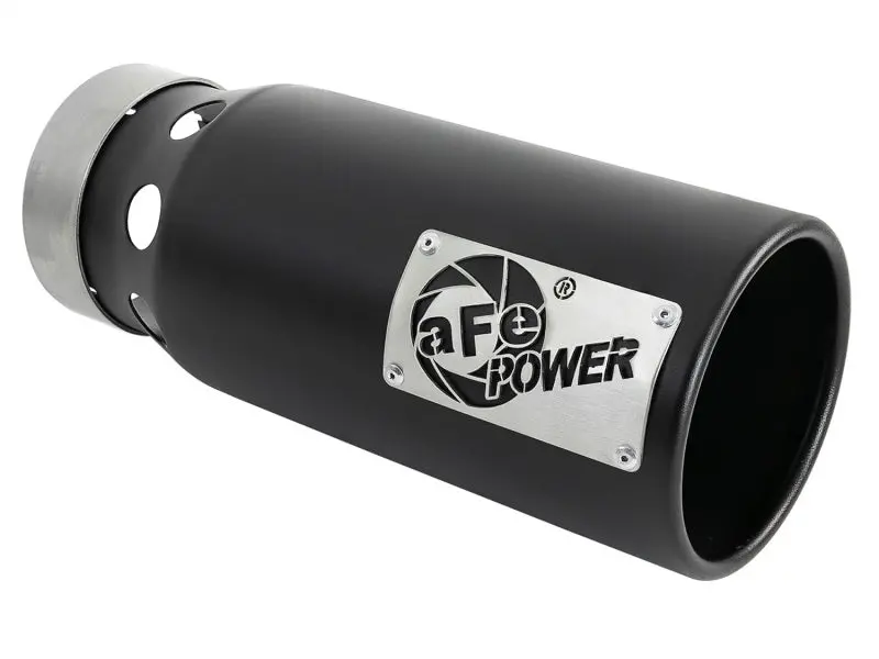 Afe Saturn 4S 4In Ss Intercooled Exhaust Tip - Black 4In In X 5In Out X 12In L Bolt-On 1