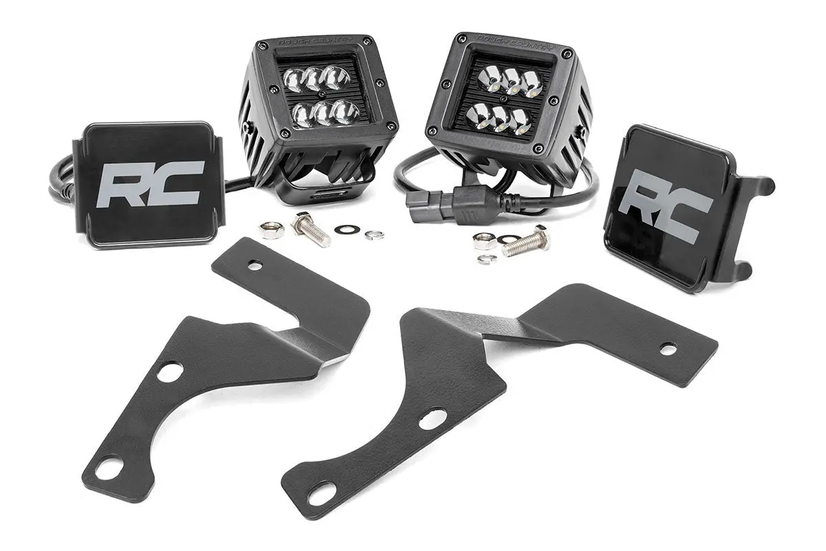 70796  -  Led Light Kit - Ditch Mount - 2" Black Spot Pair - Toyota 4Runner (10-24) 1