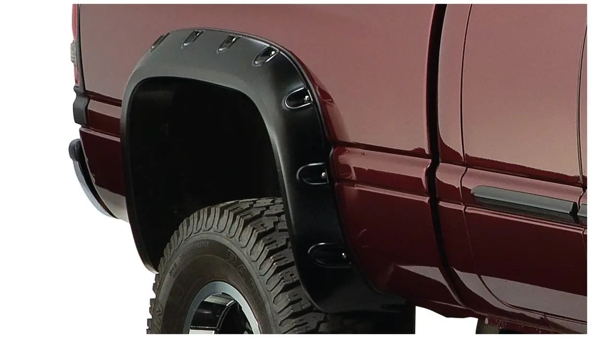 50018-02  -  Pocket/Rivet Style Fender Flares Black Smooth Finish 2-Piece Rear 1