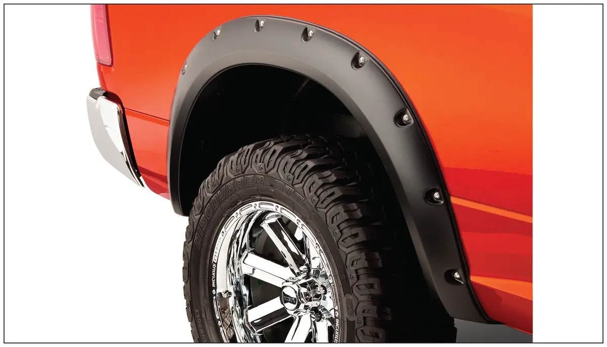 50038-02  -  Pocket/Rivet Style Fender Flares Black Smooth Finish 2-Piece Rear 1