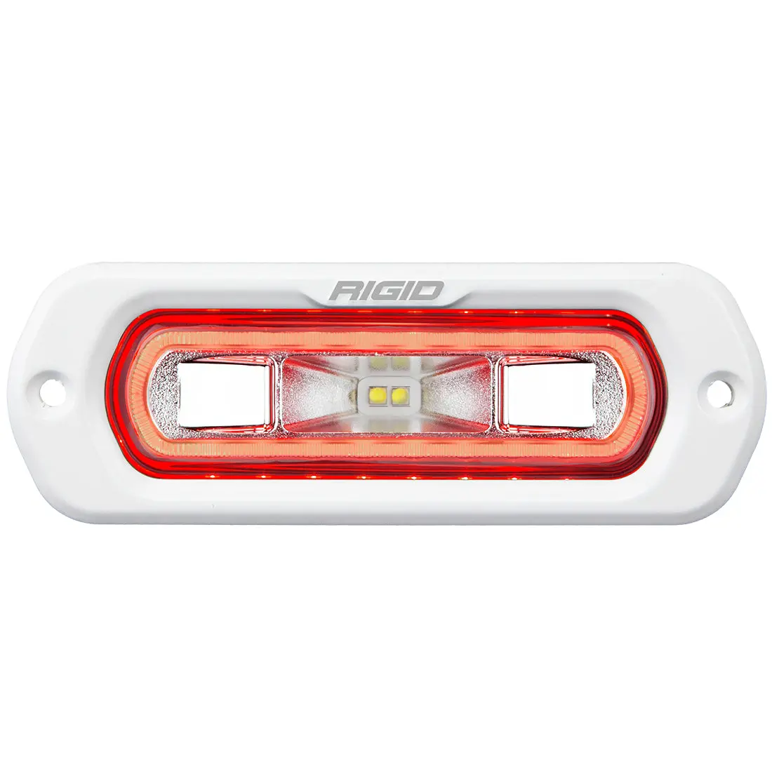 51202  -  Sr-L Series Marine Spreader Pod, 2 Wire Flush Mount, White W/Red Halo 1
