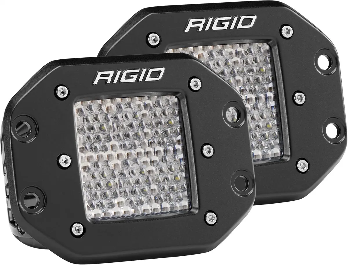 512513  -  D-Series Pro Led Light, Drive Diffused, Flush Mount, Black Housing, Pair 1