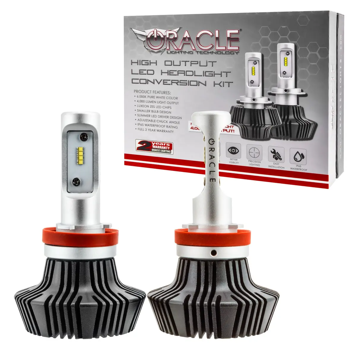 5235-001  -  Oracle Lighting H11 4,000+ Lumen Led Headlight Bulbs (Pair) 1
