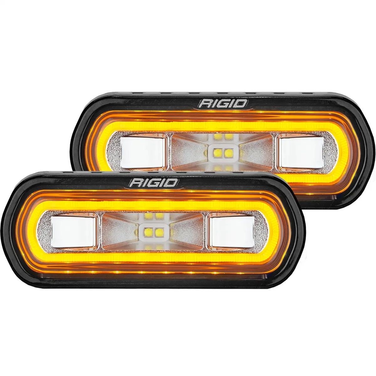 53123  -  Sr-L Series Off-Road Spreader Pod, 3 Wire, Surface Mount, Amber Halo, Pair 1