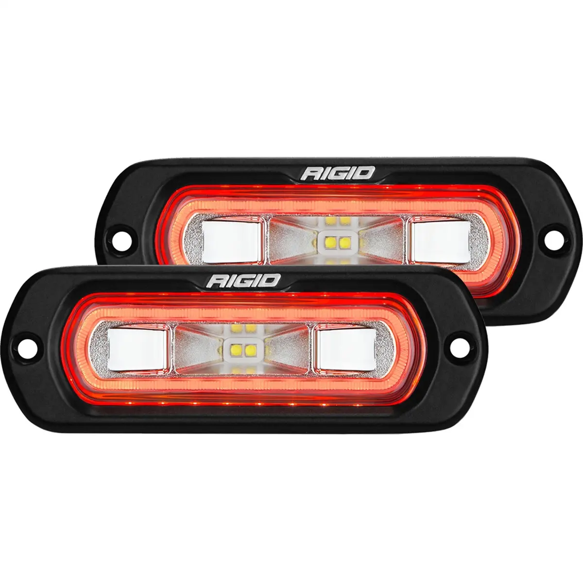 53222  -  Sr-L Series Off-Road Spreader Pod, Flush Mount, Red Halo, Pair 1
