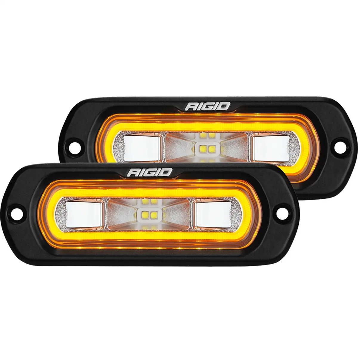 53223  -  Sr-L Series Off-Road Spreader Pod, 3 Wire, Flush Mount, Amber Halo, Pair 1