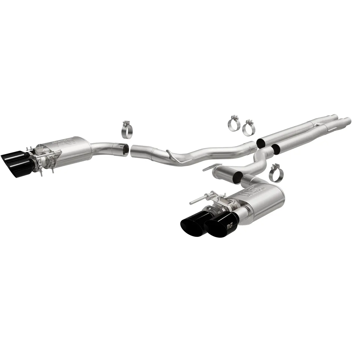 19643  -  Competition Series Black Chrome Tips Cat-Back System 1