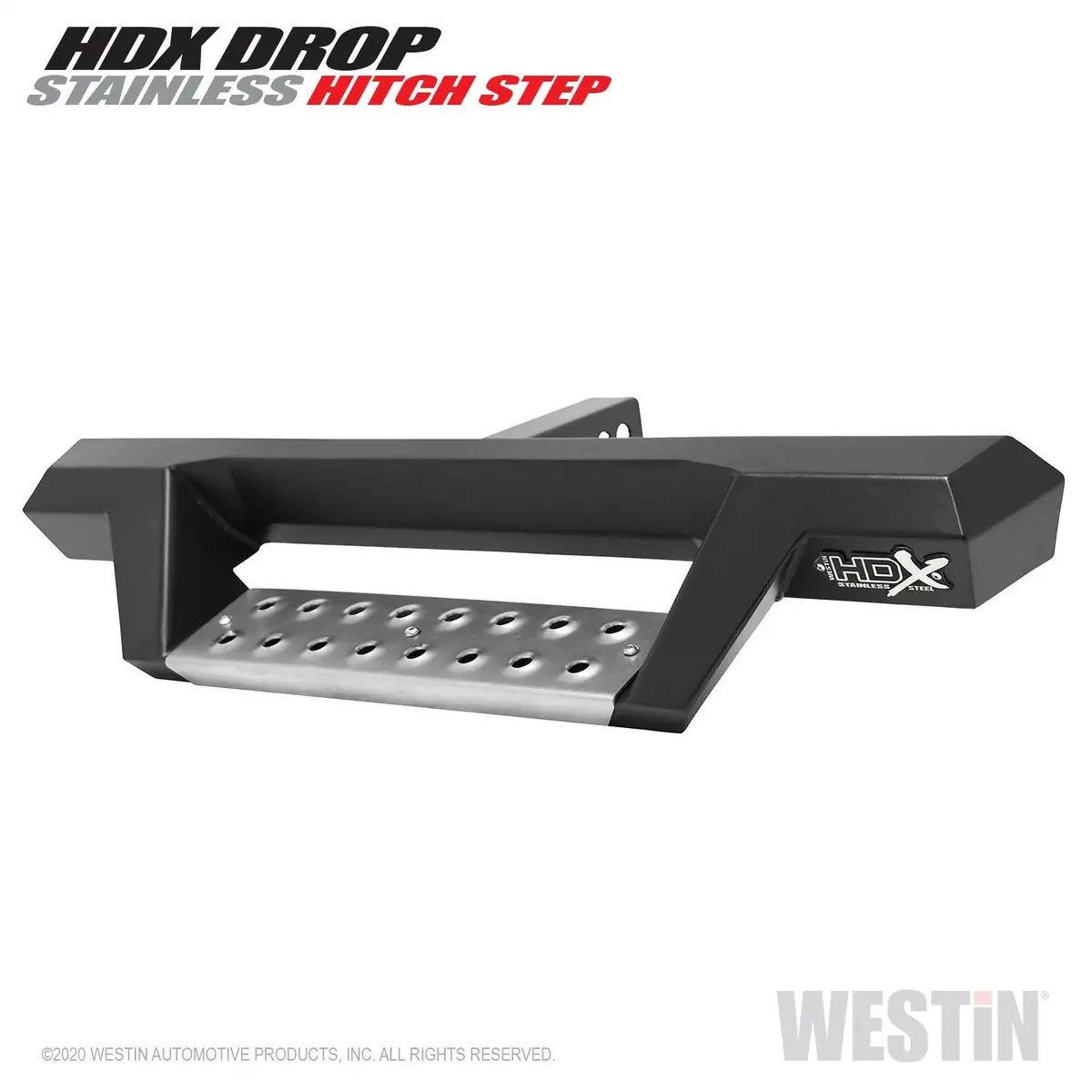 56-100152  -  Hdx Stainless Drop Hitch Step; 34 In. Step For 2 In. Receiver; Textured Black; 1