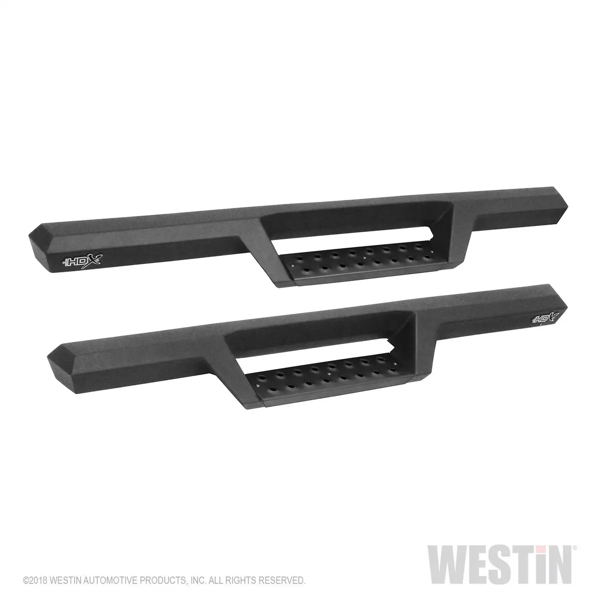 56-14055  -  Hdx Drop Nerf Step Bars; Textured Black Powder Coated Steel; Mount Kit Included; 1
