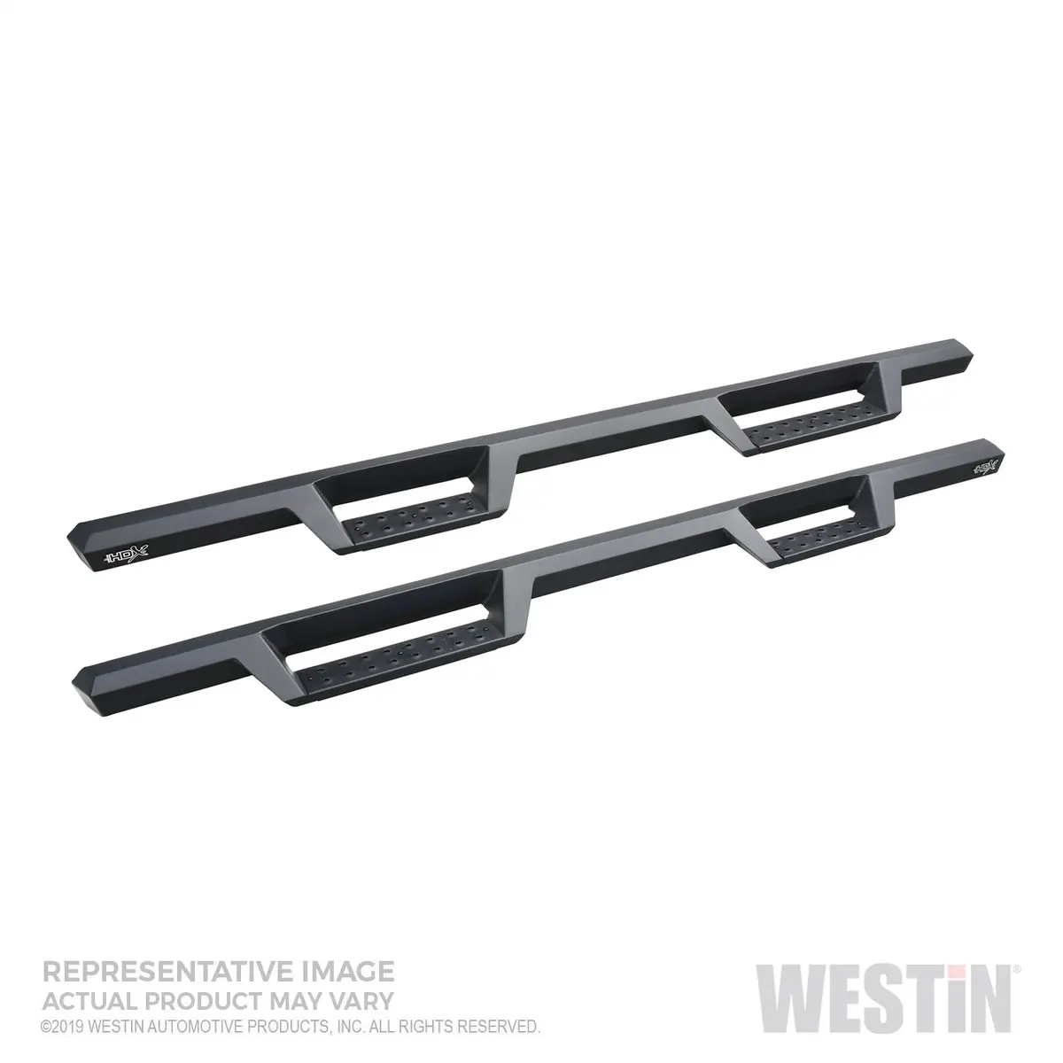 56-14155  -  Hdx Drop Nerf Step Bars; Textured Black Powder Coated Steel; For Super Crew Cab; 1