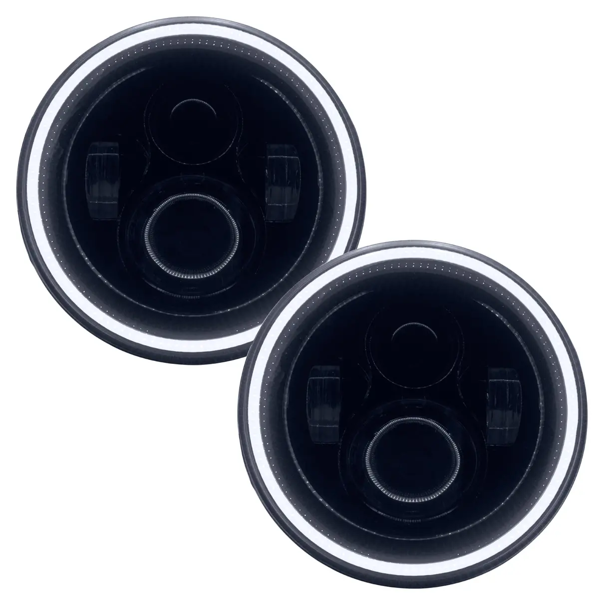 5769-001  -  Oracle Lighting 7" High Powered Led Headlights - Black Bezel 1