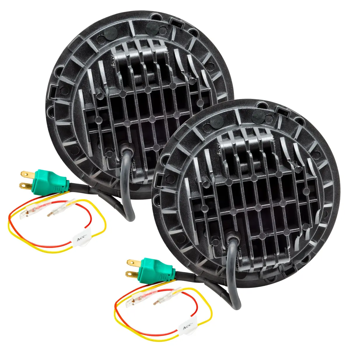 5769-504  -  Oracle Lighting 7" High Powered Led Headlights - No Halo - Black Bezel 1