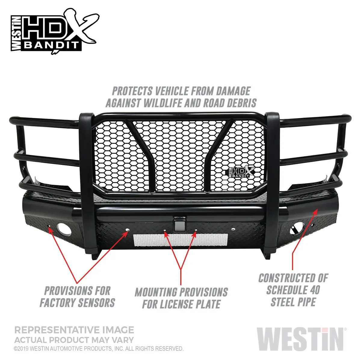 58-31135  -  Hdx Bandit Front Bumper; Textured Black; 1