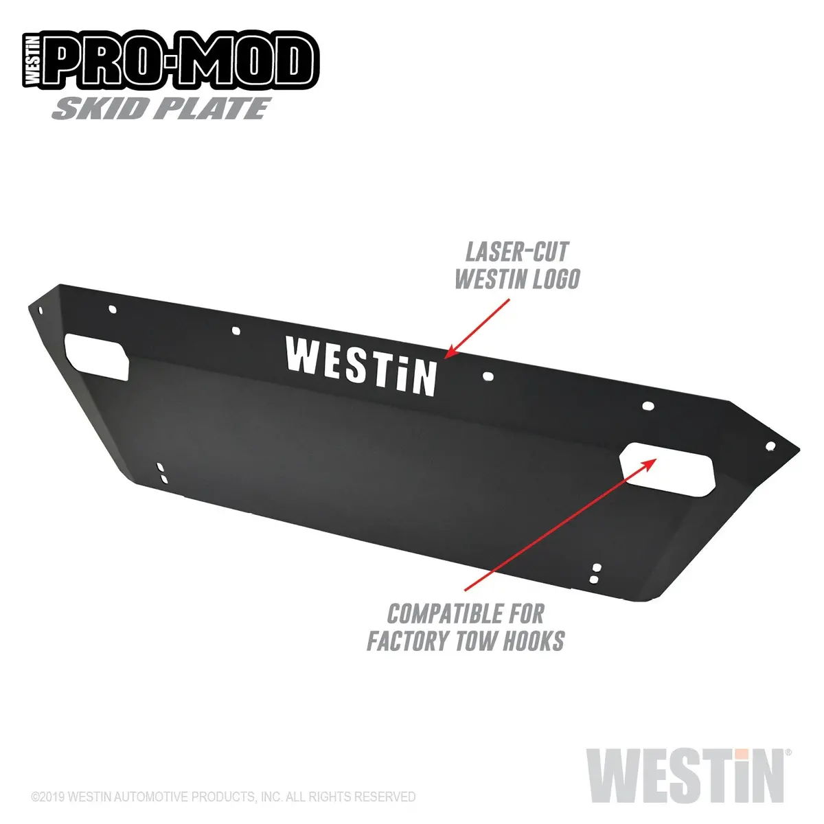 58-71185  -  Pro-Mod Skid Plate; Textured Black; 1