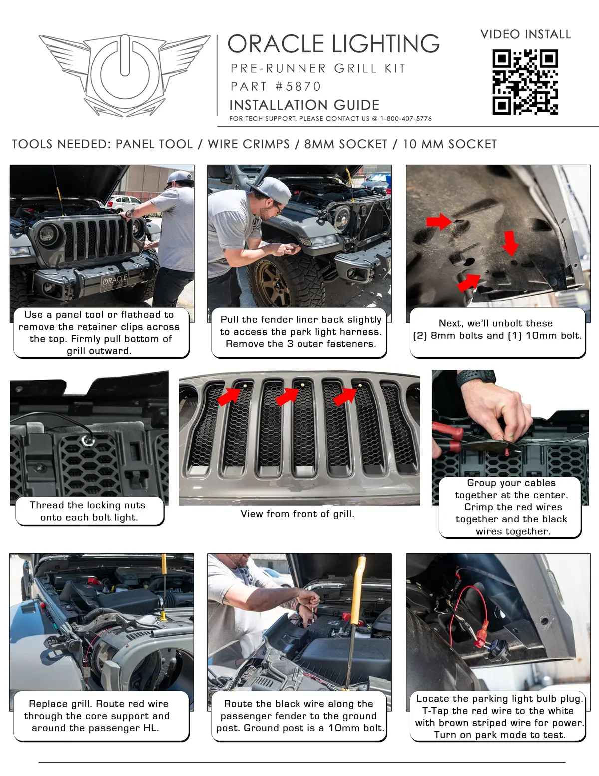 5870-003  -  Pre-Runner Style Red Led Grill Kit 1