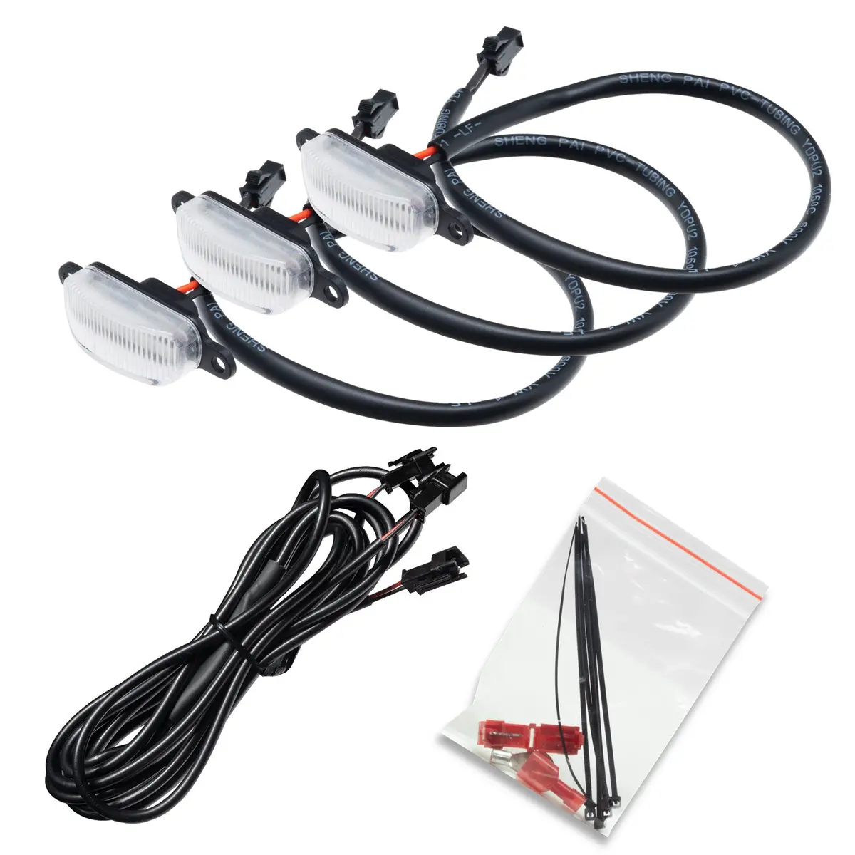 5889-005-C  -  Universal Pre-Runner Style Led Grill Light Kit (New Style) - Clear Lens 1