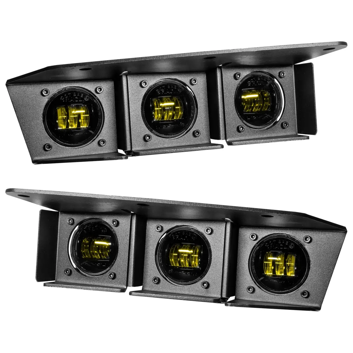 5890-006  -  Oracle Lighting 2021-2024 Ford Bronco Triple Led Fog Light Kit For Steel Bumper 1