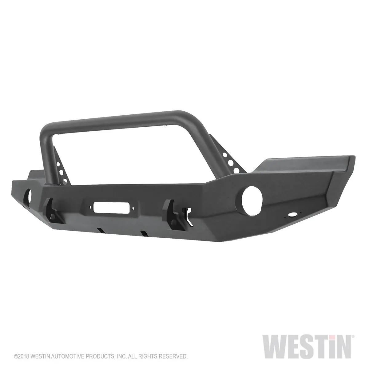 59-80045  -  Wj2 Full Width Front Bumper; W/Bull Bar; Steel; Textured Black; 1