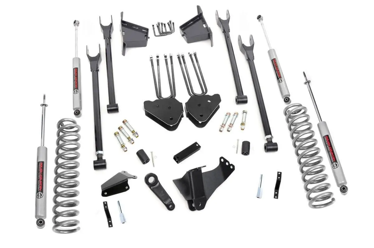 591.20  -  8 Inch Lift Kit - 4 Link - Rr Blocks - Ford F-250/F-350 Super Duty 4Wd (05-07) 1