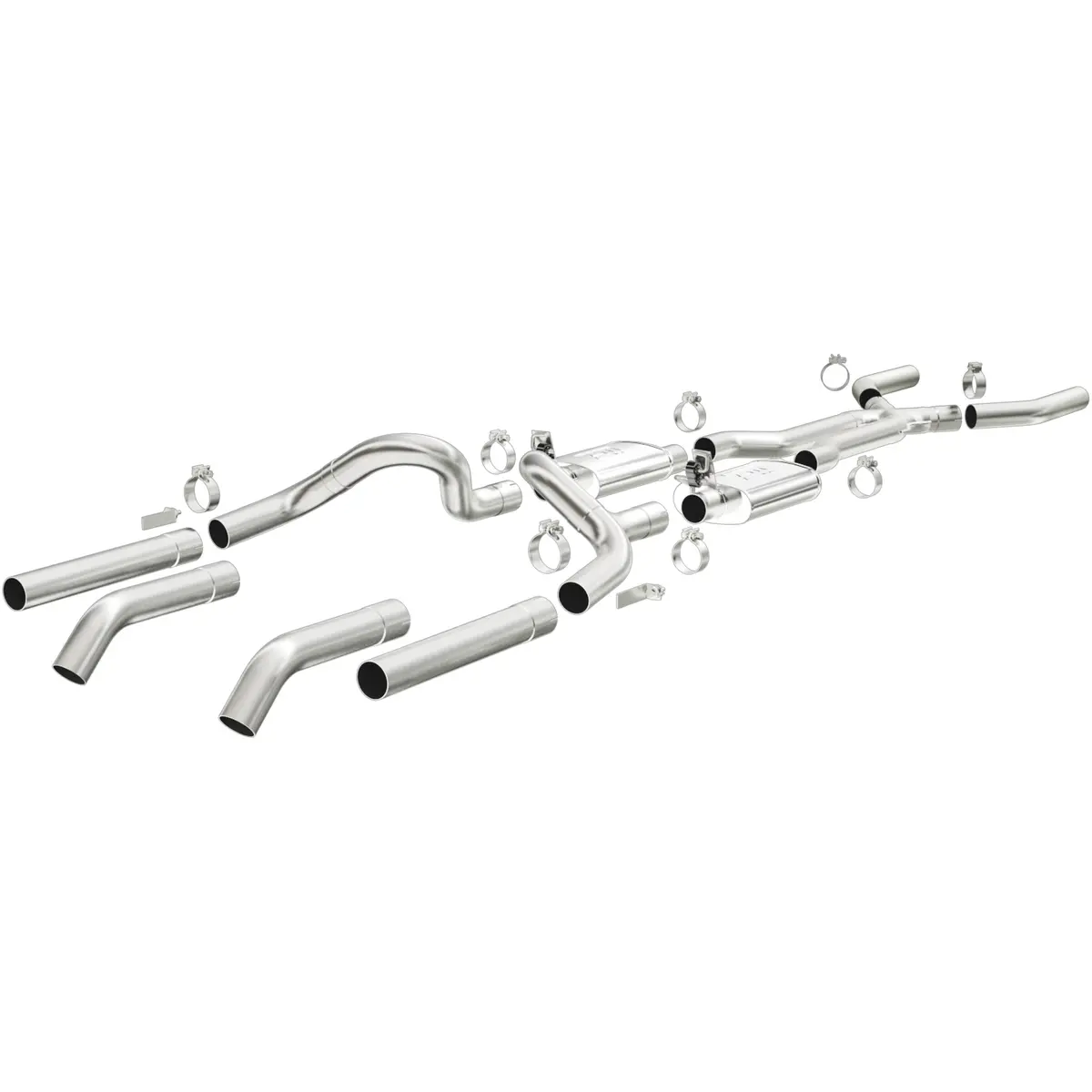 Street Series Stainless Crossmember-Back System 1
