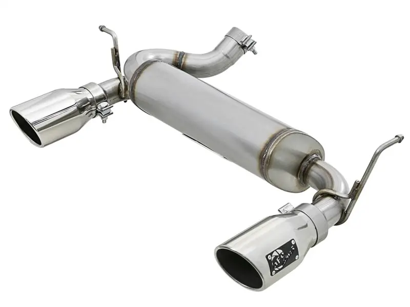 Afe Rebel Series 2.5In 409 Ss Axle-Back Exhaust W/Polished Tips 07+ Jeep Wrangler (Jk) V6 3.6L/3.8L 1