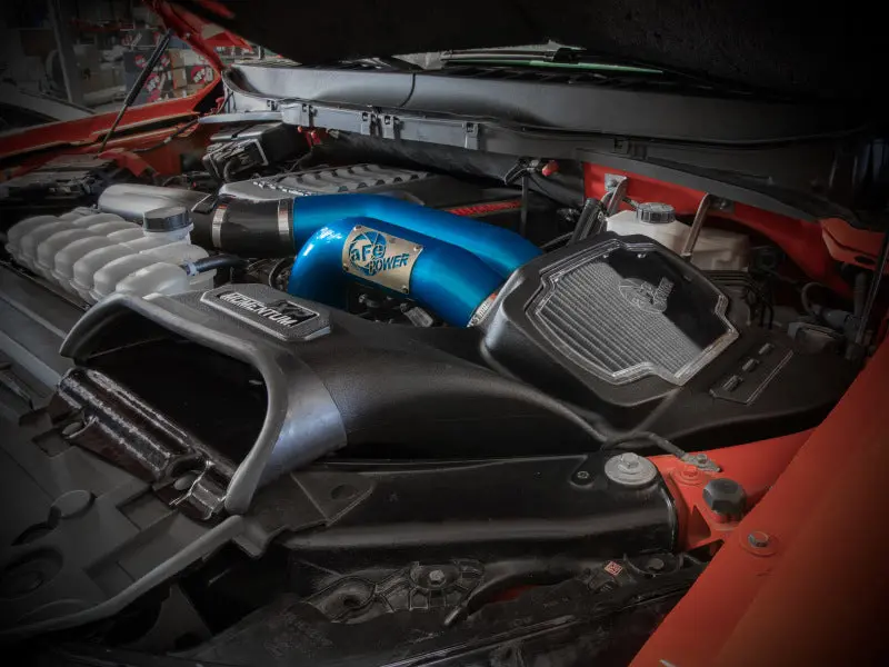 Afe 21-22 Ford F-150 Raptor V6-3.5L(Tt) Momentum Xp Cold Air Intake System Blue W/ Pro Dry S Filter 2
