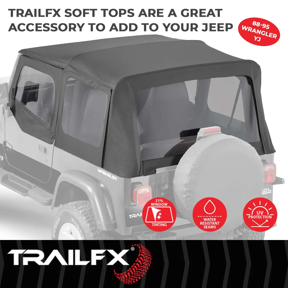 Jtoe001 - Requires Trailfx 15433101 Soft Top Bow 2