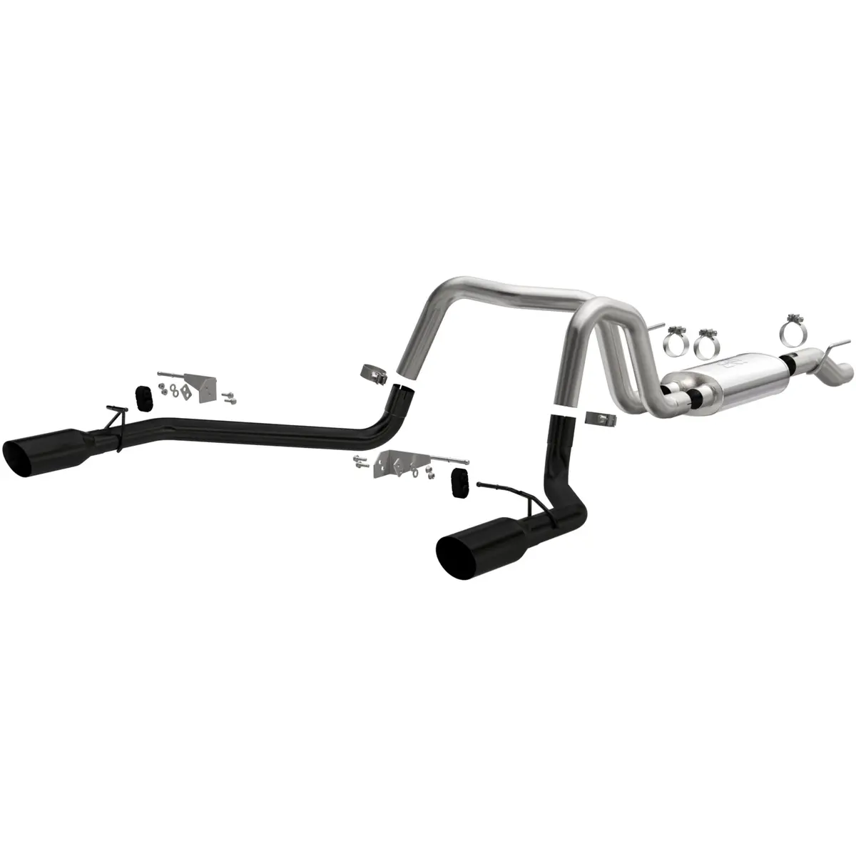 Street Series Black Cat-Back System 1
