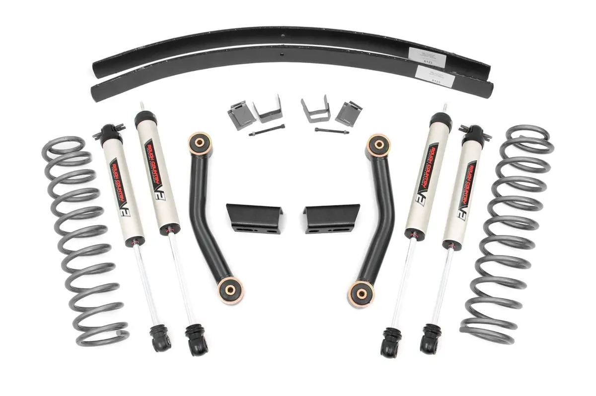 670X70 - 3 Inch Lift Kit - Sii - Rr Aal - V2 Shocks - Jeep Cherokee Xj 2Wd/4Wd (84-01) 1
