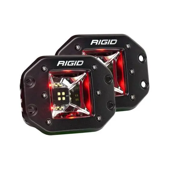 68212  -  Radiance Scene Light W/Red Backlight, Flush Mount, Black Housing, Pair 1