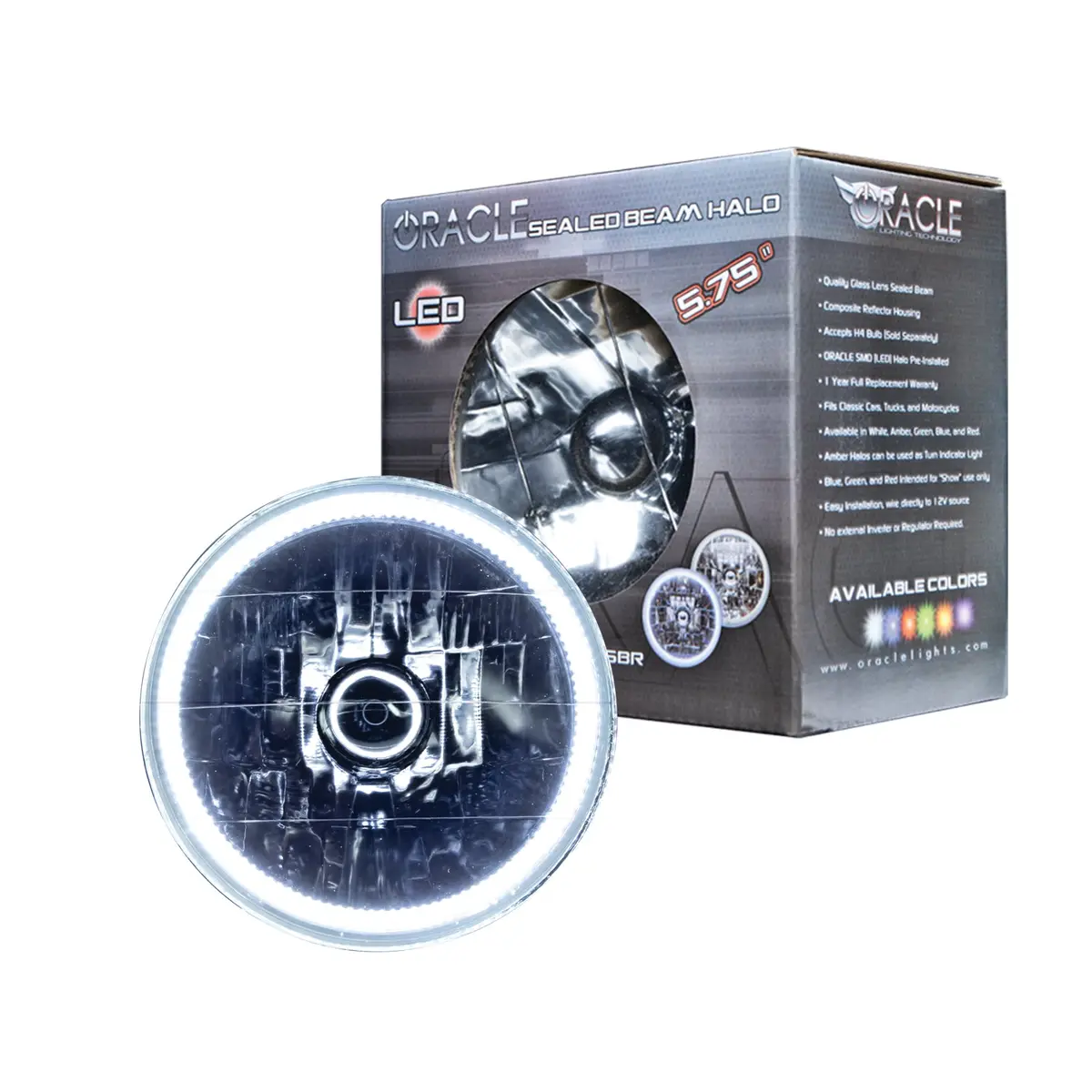 6904-001  -  Oracle Lighting Pre-Installed Lights 5.75 In. Sealed Beam - White Halo 1