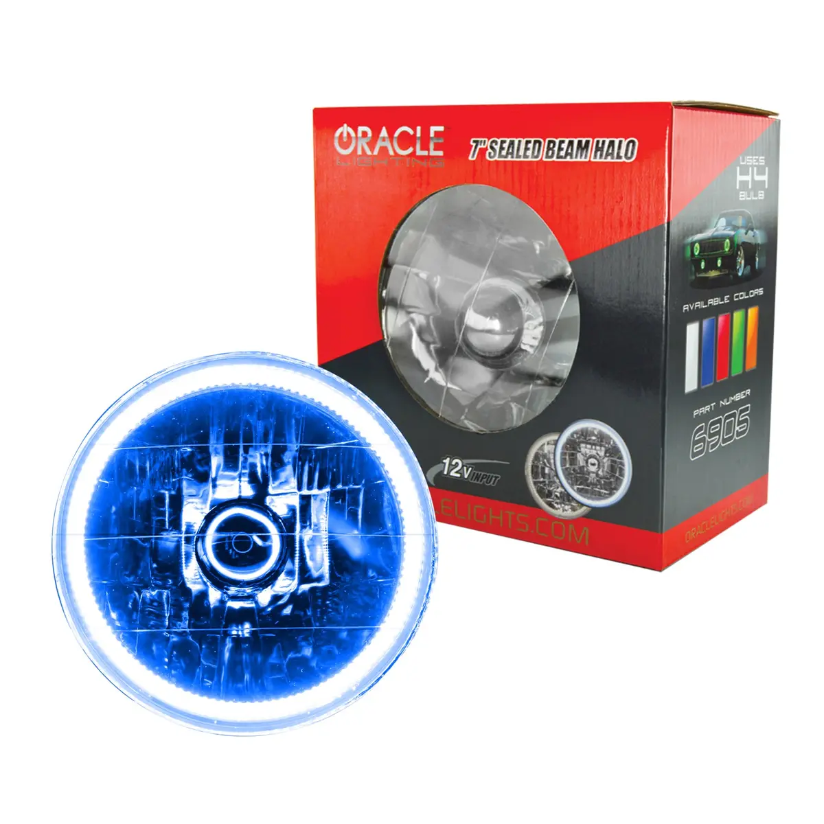 6905-002  -  Pre-Installed Lights 7 In. Sealed Beam - Blue Halo 1