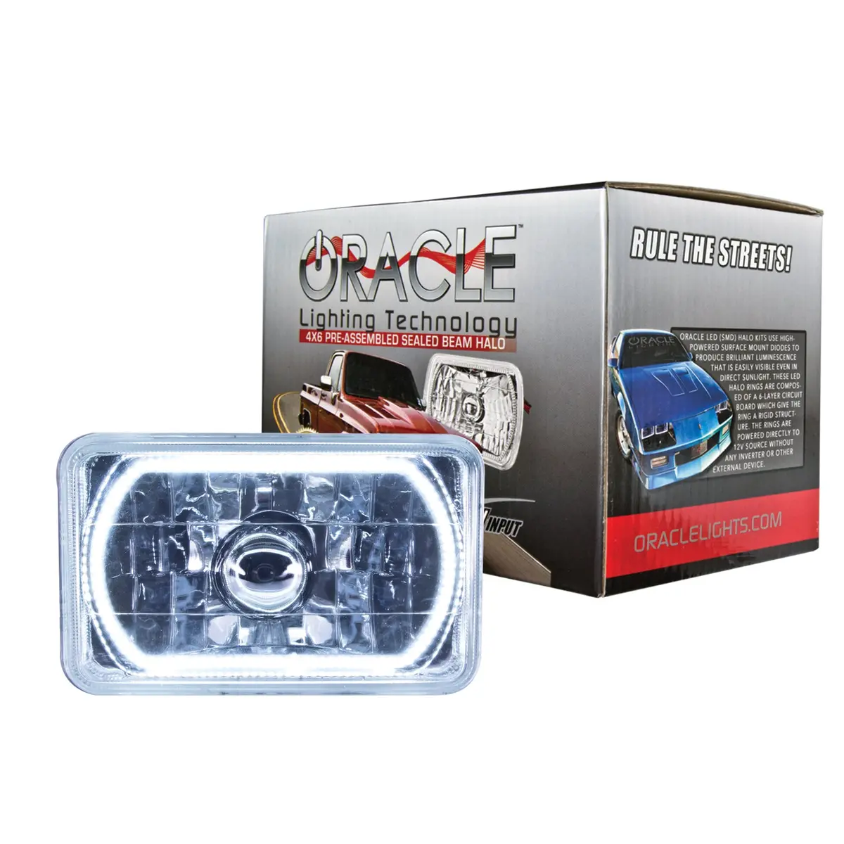 6909-001  -  Pre-Installed Lights 4X6 In. Sealed Beam - White Halo 1