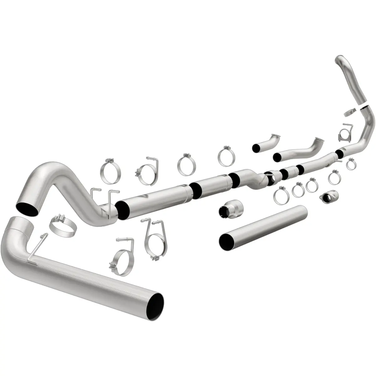 Aluminized Custom Builder Pipe Kit Diesel 5In. Turbo-Back 1