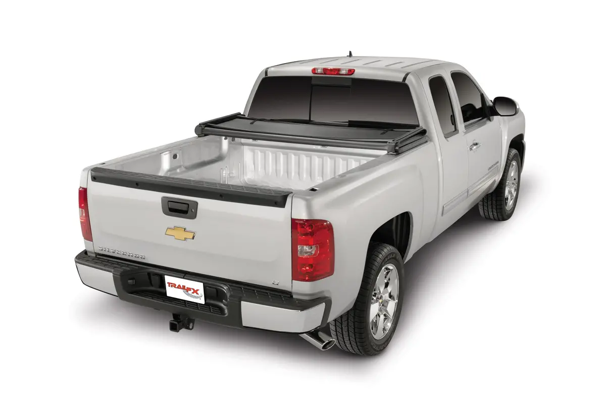 Tfx2002  -  Soft Tri-Fold Non-Lockable Black Vinyl With Aluminum Rails 1